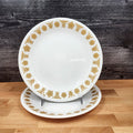Corelle Corning Butterfly Gold 2 Salad Plate Set Ceramic 8 1/2" Floral Rim