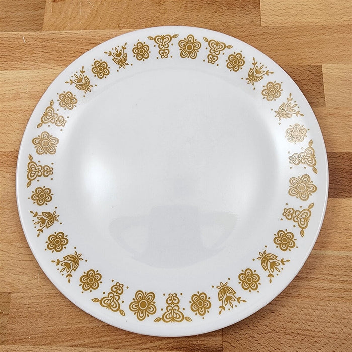 Corelle Corning Butterfly Gold 2 Salad Plate Set Ceramic 8 1/2" Floral Rim
