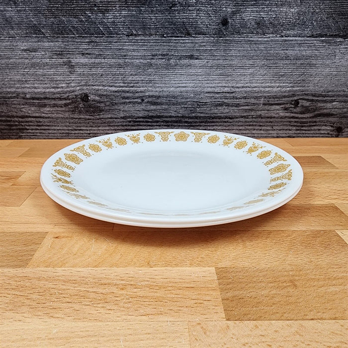 Corelle Corning Butterfly Gold 2 Salad Plate Set Ceramic 8 1/2" Floral Rim