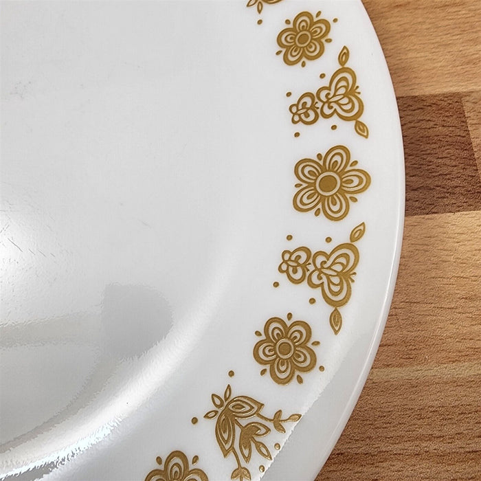 Corelle Corning Butterfly Gold 2 Salad Plate Set Ceramic 8 1/2" Floral Rim