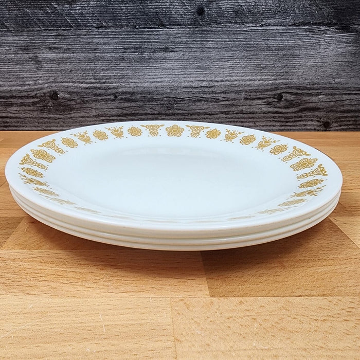 Corelle Corning Butterfly Gold Set of 4 Salad Plate 8 1/2" (21cm) Floral Rim