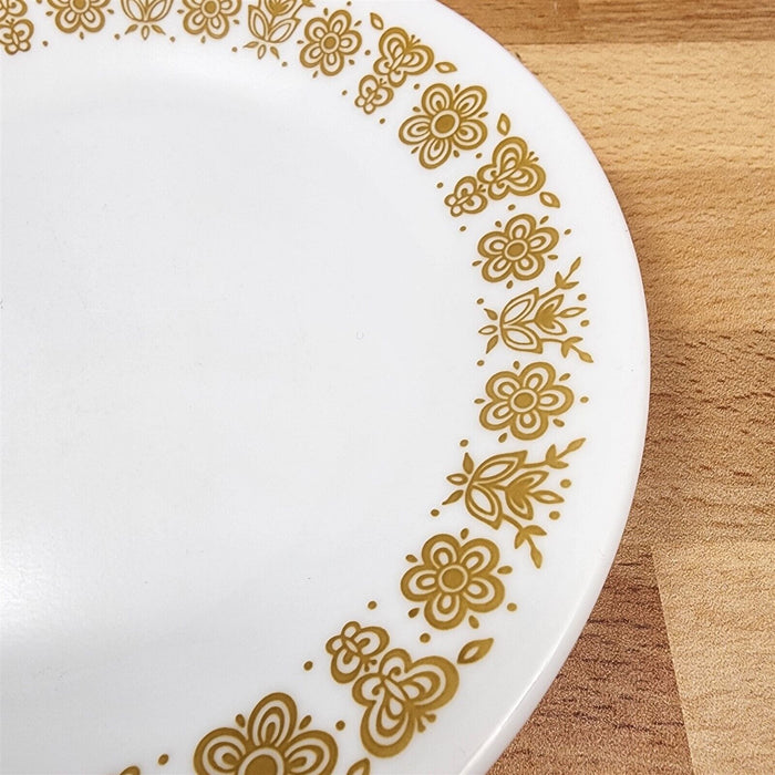 Corelle Corning Butterfly Gold Set of 4 Salad Plate 8 1/2" (21cm) Floral Rim
