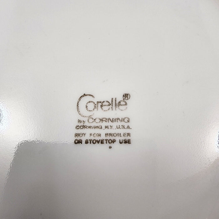Corelle Corning Ribbon Bouquet 2 Coffee Mug & Saucer Set Tea Cup Gray Ceramic