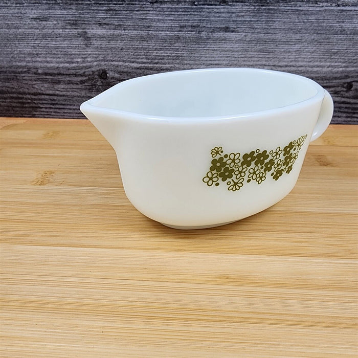 Corelle Corning Spring Blossom Gravy Boat Without Underplate Green Floral