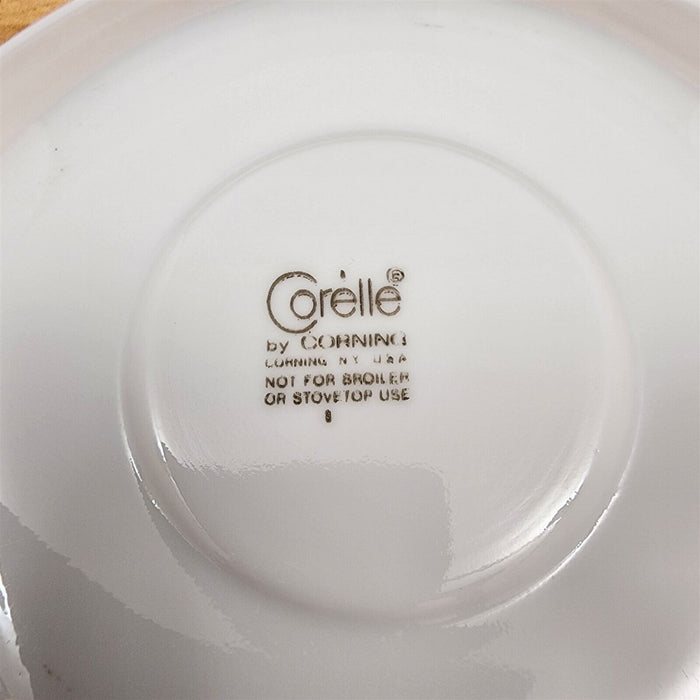 Corelle Corning Spring Blossom Set of 3 Flat Cup & Saucer with Hook Handle Mugs