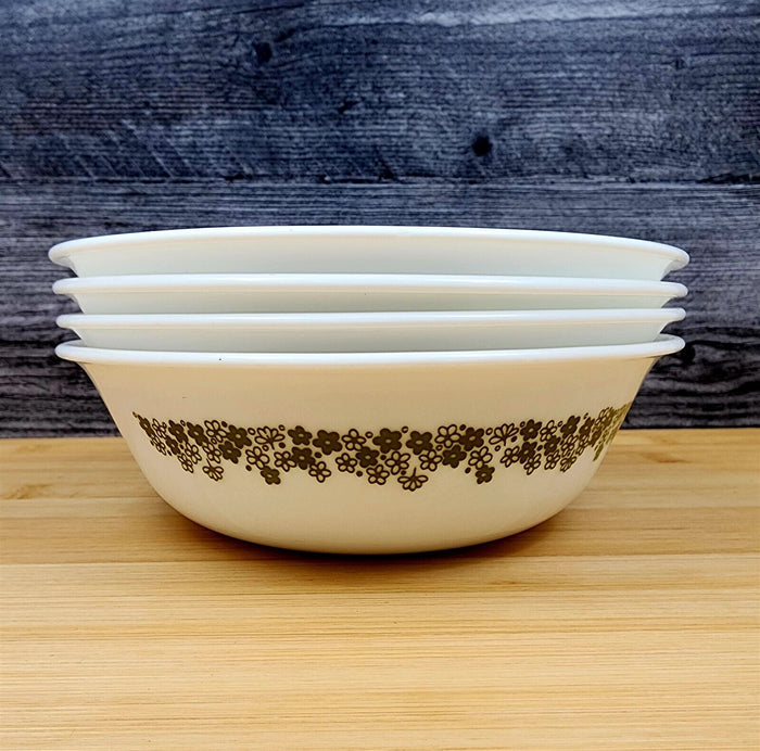 Corelle Corning Spring Blossom Set of 4 Soup Bowl 6 1/4" 16 cm Floral Rim