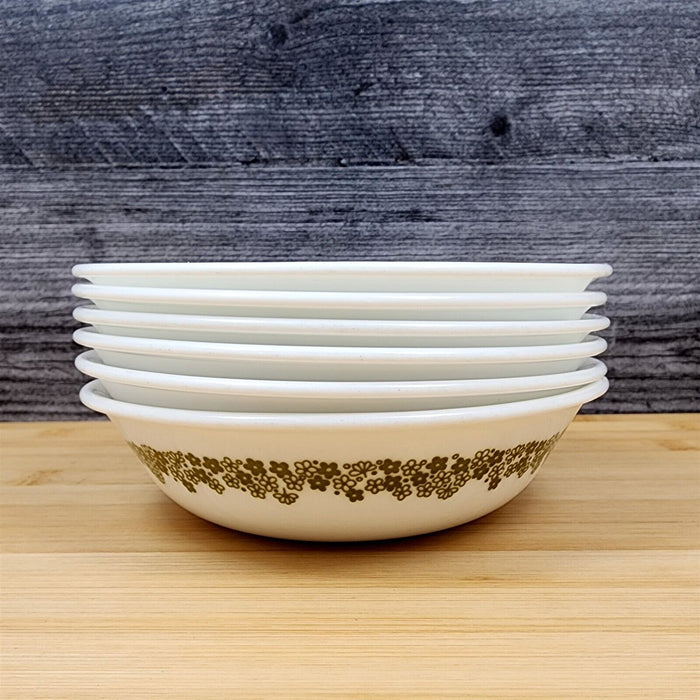 Corelle Corning Spring Blossom Set of 6 Fruit Sauce Bowl 5 1/2" 14 cm Floral Rim