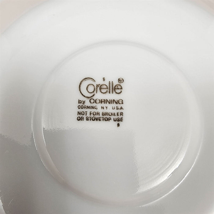 Corelle Corning Woodland Brown 4 Saucer Plate Set Ceramic 6" (15cm) Floral Edge
