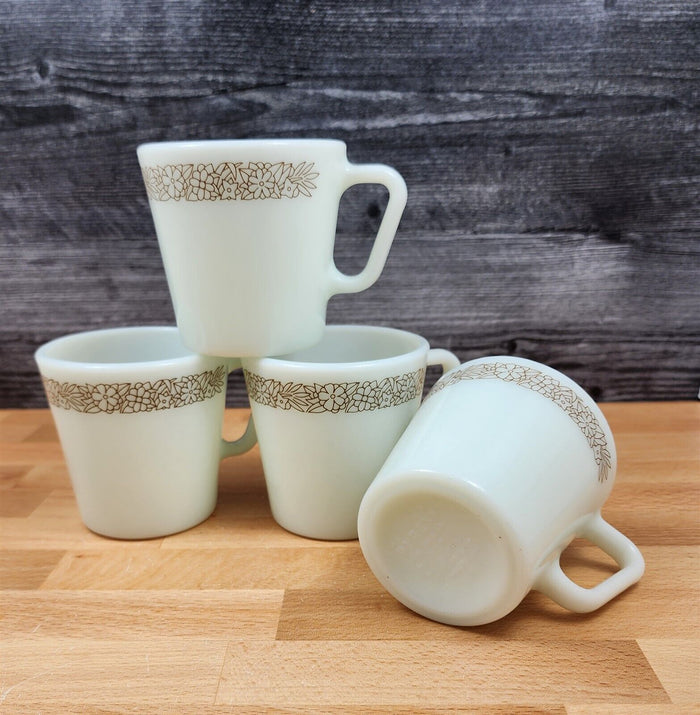 Corelle Corning Woodland Brown Coffee Cup Set of 4 Mugs