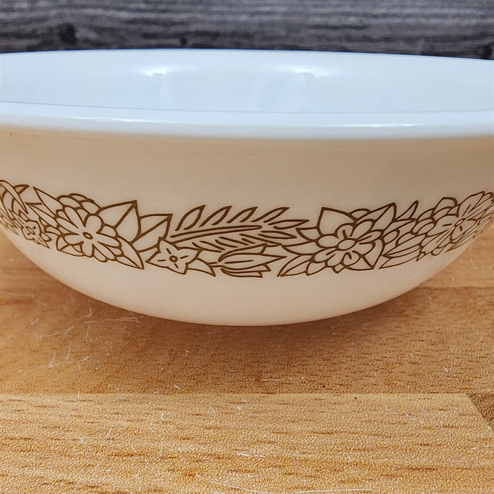Corelle Corning Woodland Brown Soup Cereal Bowl Ceramic 6 1/4" Floral Edge
