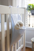 Cot and bed pocket - Vichy Blue