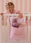 Cot and bed pocket - Vichy Pink