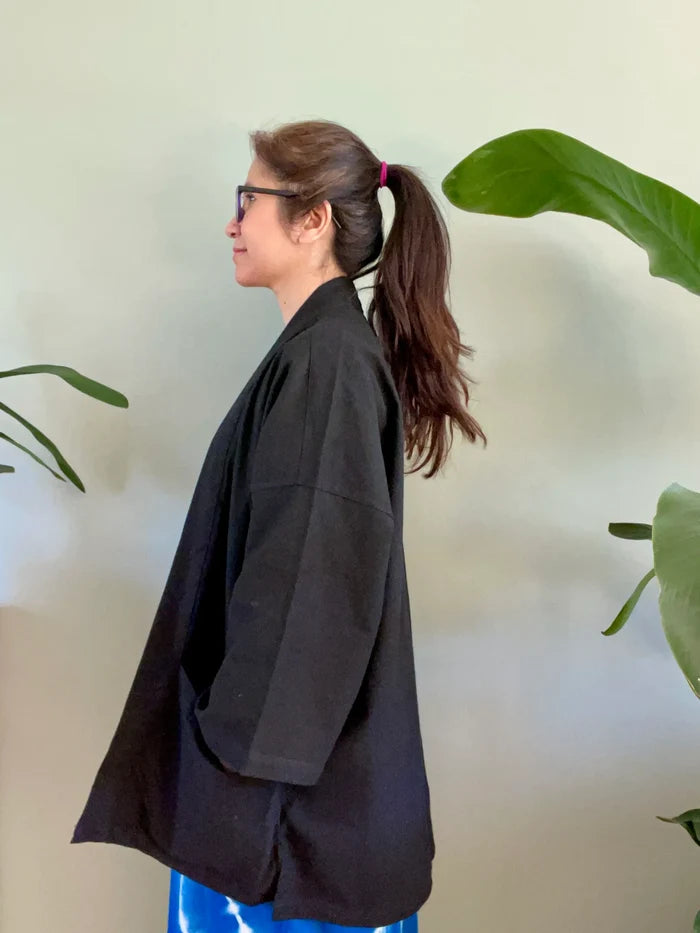 Cotton Jacket, kinomo style - Black