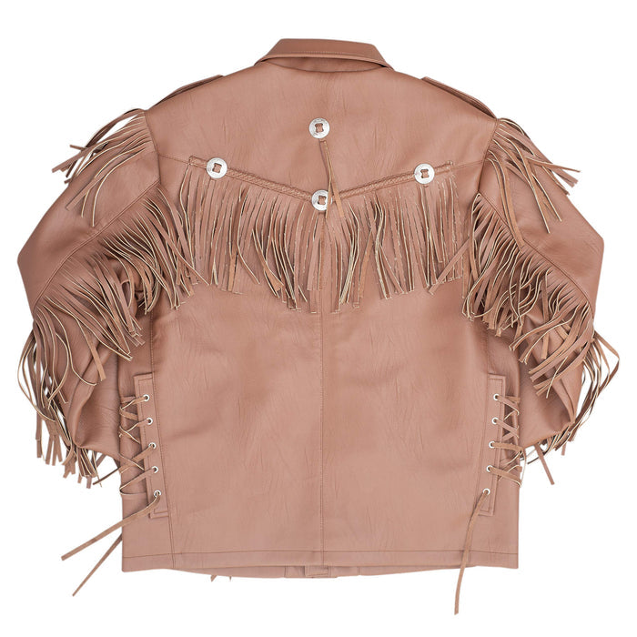 Cowboy Traditional Leather Western Jacket with Fringe Halloween Costume