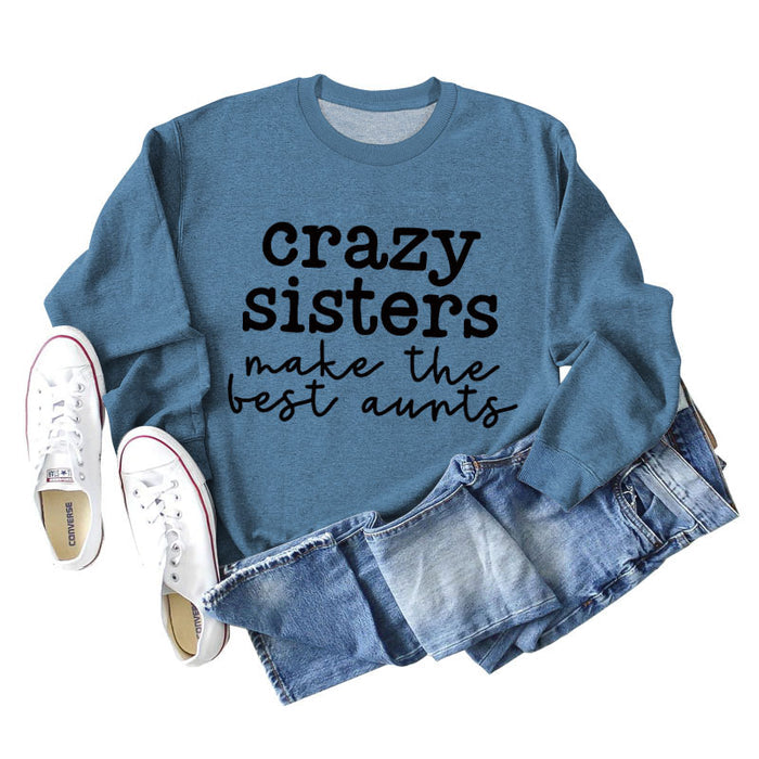 Blue sweater (black font) / S