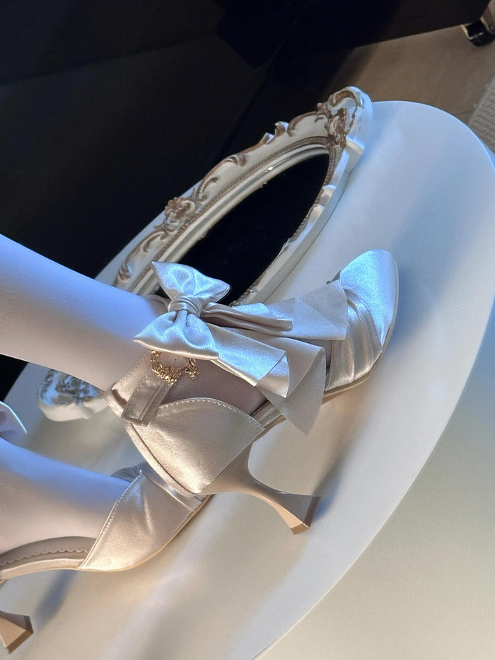 ♡ Crown ♡ - Satin Wedding Heels
