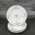Crown Empire Duchess Set of 4 Bread and Butter Plate 6 5/8" Floral Silver Rim