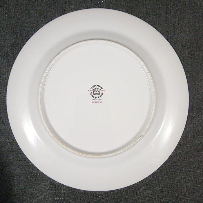 Crown Empire Duchess Set of 4 Bread and Butter Plate 6 5/8" Floral Silver Rim