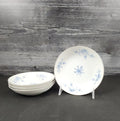 Crown Empire Duchess Set of 4 Fruit Sauce Dessert Bowl 5 3/4" Floral Silver Rim