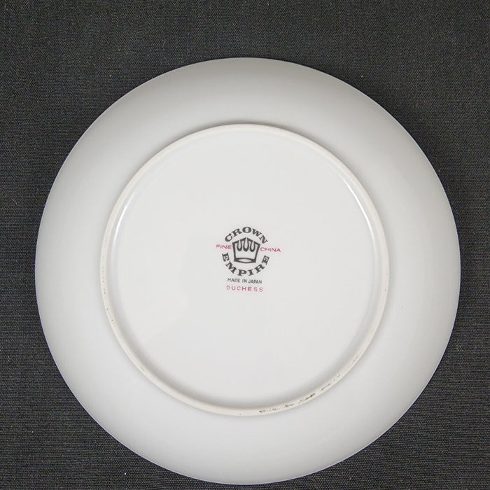 Crown Empire Duchess Set of 4 Fruit Sauce Dessert Bowl 5 3/4" Floral Silver Rim