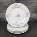 Crown Empire Duchess Set of 4 Salad Plate 7 5/8" Floral with Silver Rim Ceramic
