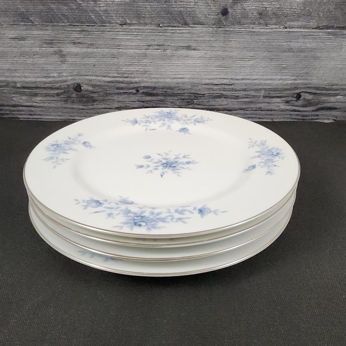 Crown Empire Duchess Set of 4 Salad Plate 7 5/8" Floral with Silver Rim Ceramic