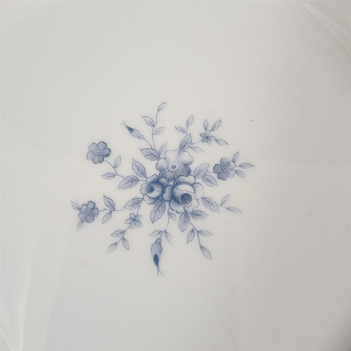 Crown Empire Duchess Set of 4 Salad Plate 7 5/8" Floral with Silver Rim Ceramic