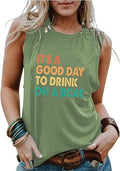 Cruise Vacation Tank for Women It's A Good Day to Drink on A Boat T-Shirt