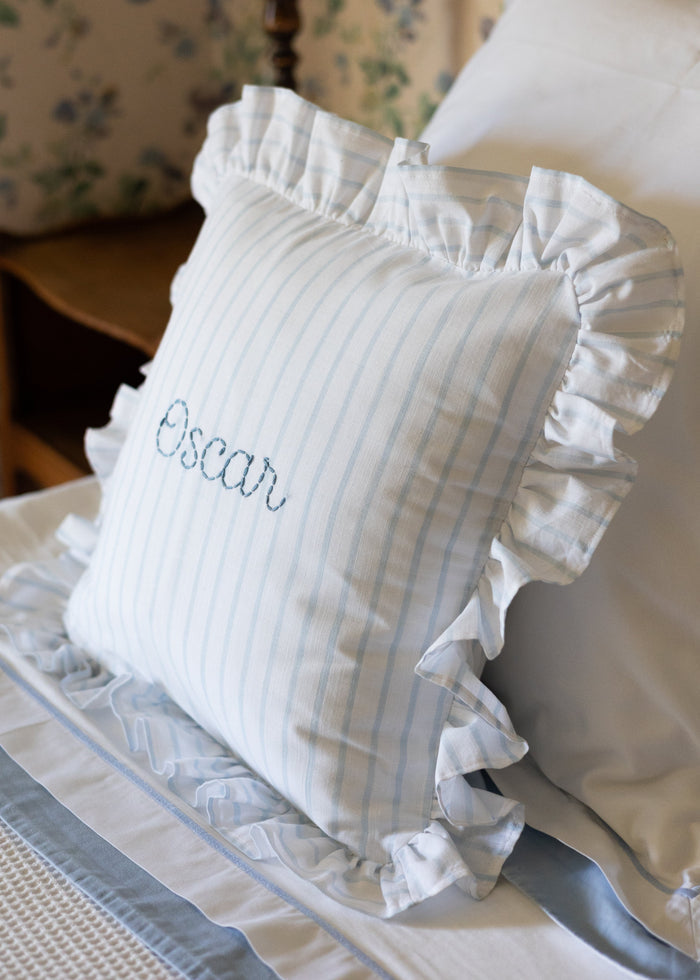 Cushion cover - White & Blue