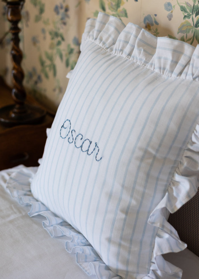 Cushion cover - White & Blue