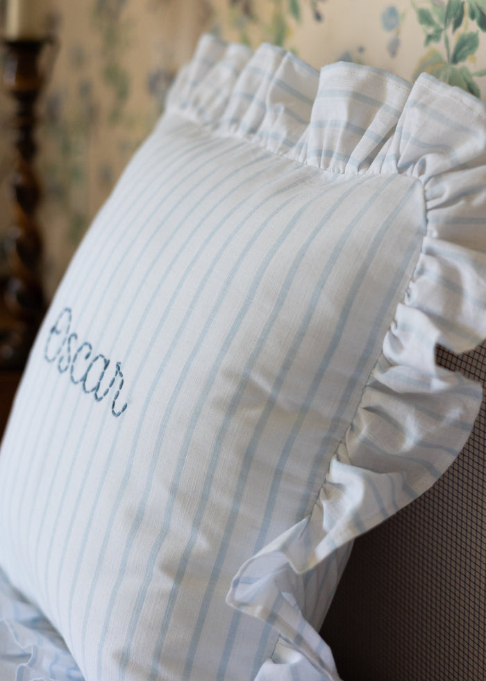 Cushion cover - White & Blue