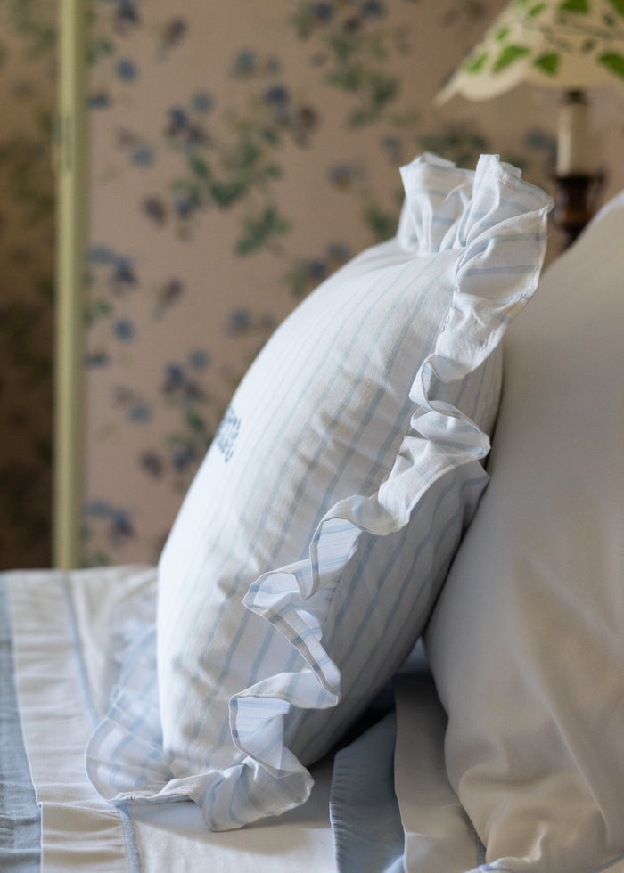 Cushion cover - White & Blue