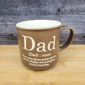 Dad Coffee Mug Ceramic Embossed Brown Tea Cup Great Father’s Day Gift 21oz
