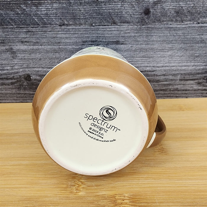 Dad Golf Coffee Mug Ceramic Embossed White Green Cup Blue Sky Father’s Day