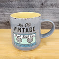 Dad Inspirational Coffee Mug Ceramic Embossed Gray Cup Blue Sky Father’s Day