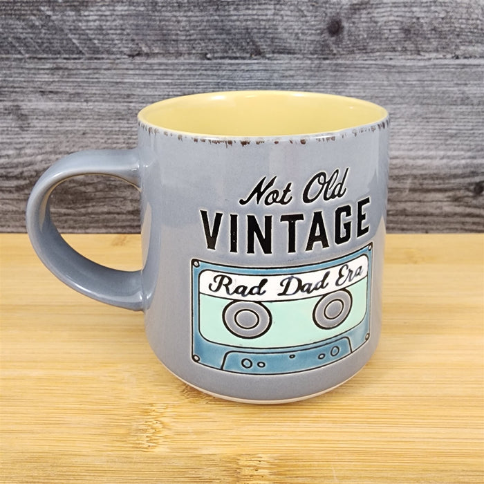 Dad Inspirational Coffee Mug Ceramic Embossed Gray Cup Blue Sky Father’s Day