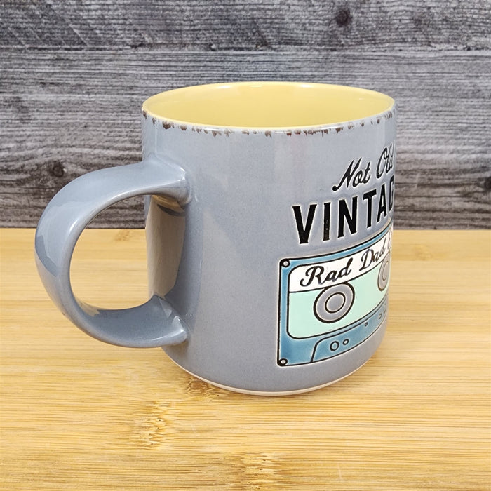 Dad Inspirational Coffee Mug Ceramic Embossed Gray Cup Blue Sky Father’s Day