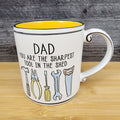Dad Inspirational Coffee Mug Ceramic Embossed White Cup Blue Sky Fatherâ€™s Day