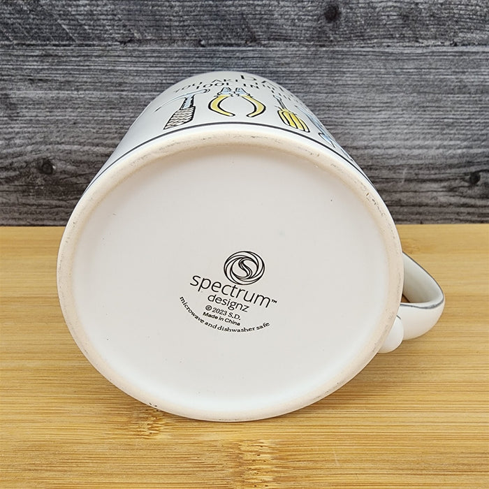 Dad Inspirational Coffee Mug Ceramic Embossed White Cup Blue Sky Fatherâ€™s Day