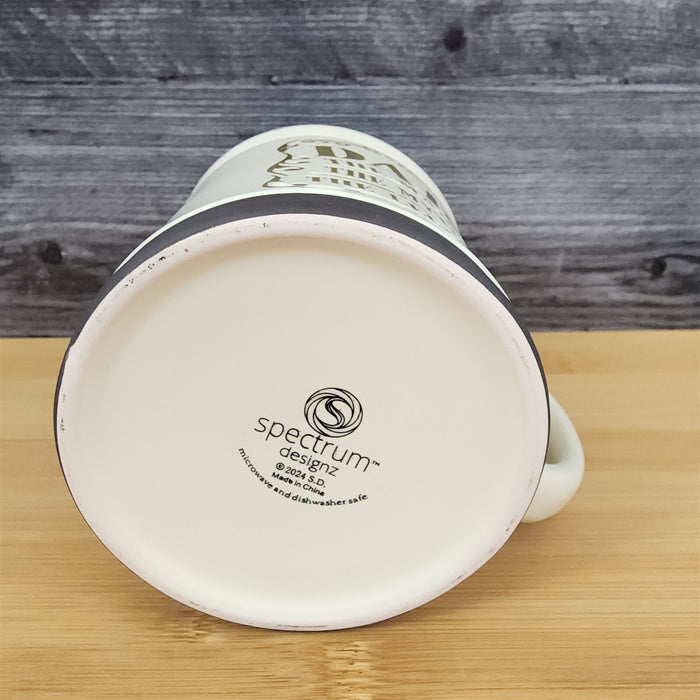 Dad Inspirational Mug Ceramic Embossed Coffee Cup Blue Sky Father's Day Beige