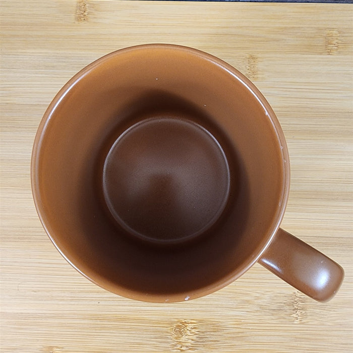 Dad Mug Mustache Ceramic Embossed Coffee Tea Cup Blue Sky Father's Day Brown