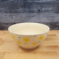 Daisy Flowers Festive Bowl 6 inch (15cm) Floral Ceramic Dish Embossed Blue Sky