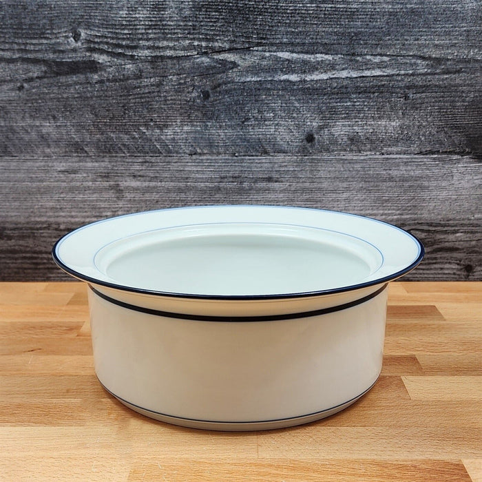 Dansk Allegro Blue Casserole Dish No Lid Kitchenware Ceramic Bowl 2 Qt