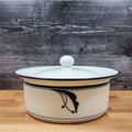 Dansk Bayberry Blue Casserole Dish with Cover Lid 2 Qt Bowl Japan Ceramic
