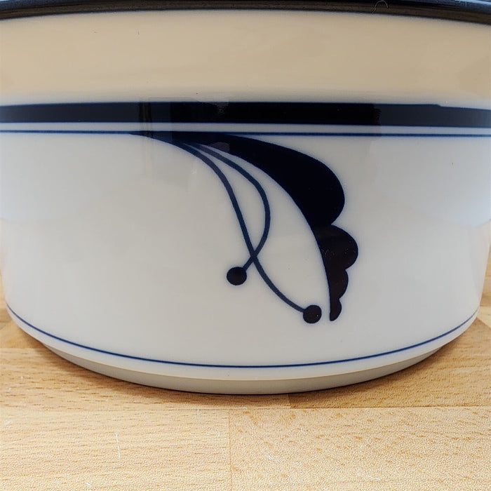 Dansk Bayberry Blue Casserole Dish with Cover Lid 2 Qt Bowl Japan Ceramic