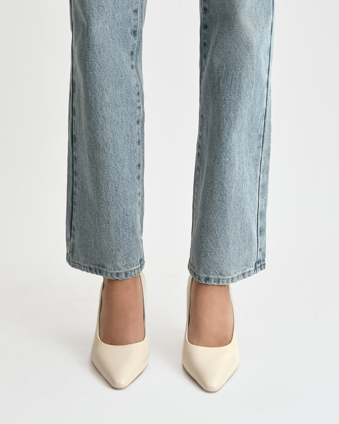 DASH HIGH HEELS OFF WHITE LEATHER