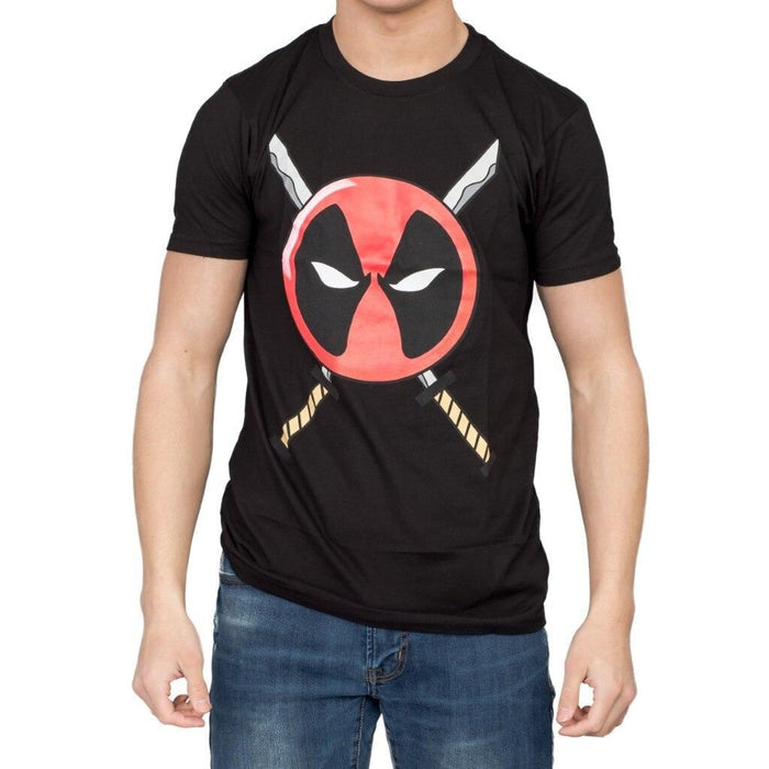 Deadpool Icon Logo and Swords T-shirt-tvso