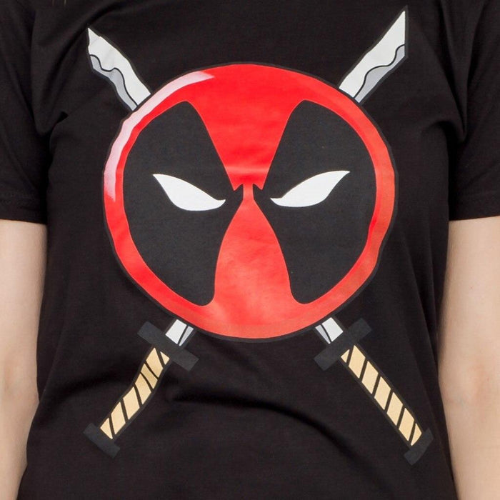 Deadpool Icon Logo and Swords T-shirt-tvso