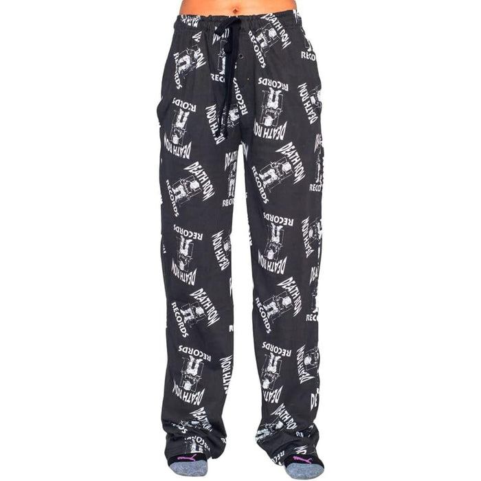 Deathrow Records Logo Toss Adult Sleep Lounge Pants - TVStoreOnline