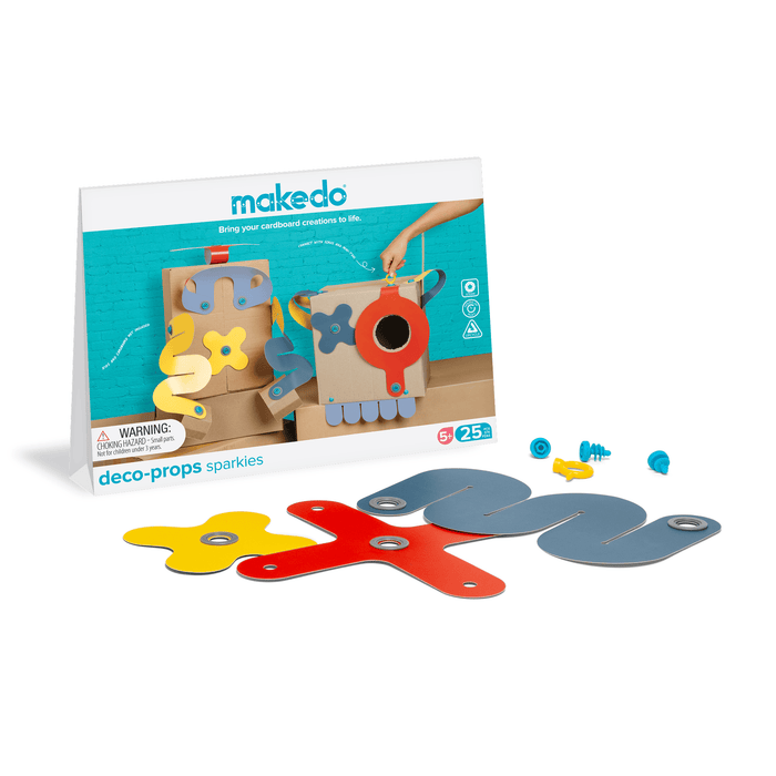 Makedo Deco-Props Sparkies pack with contents